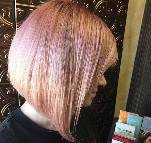 رنگ موی رز گلد