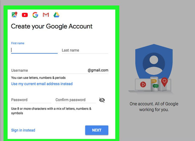 درست کردن جیمیل با گوشی