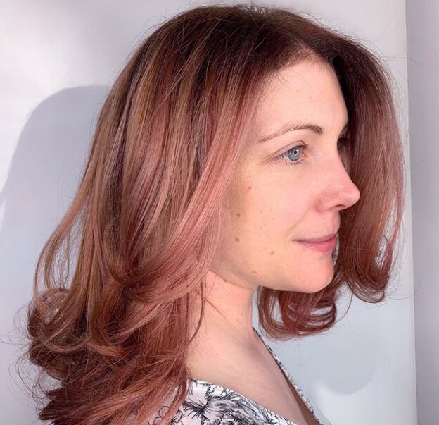 رنگ موی رز گلد