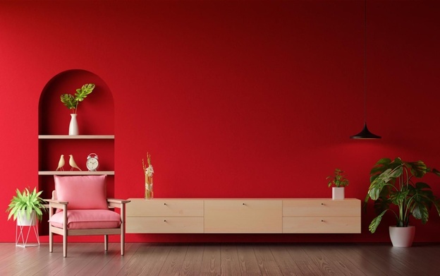 نمونه کار نقاشی قرمز