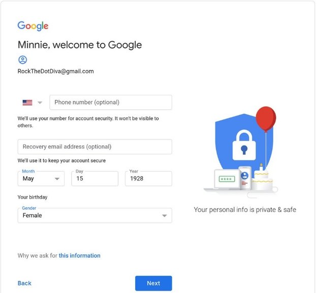 درست کردن جیمیل با گوشی