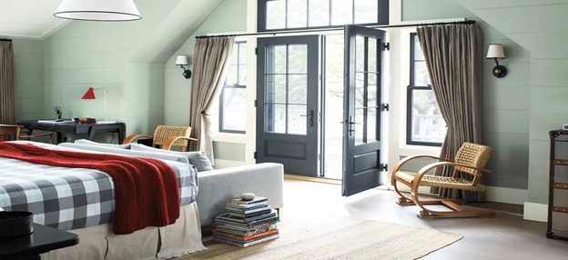 نقاشی مدرن خاکستری سبز