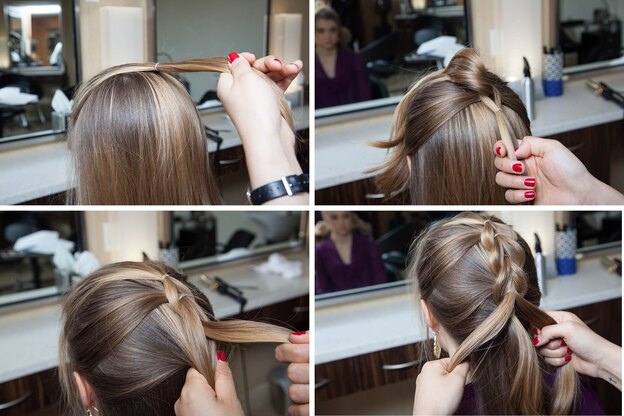 روش بافتن موی بلند