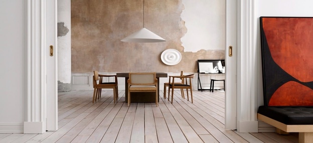 سفید صورتی نمونه کار نقاشی مدرن