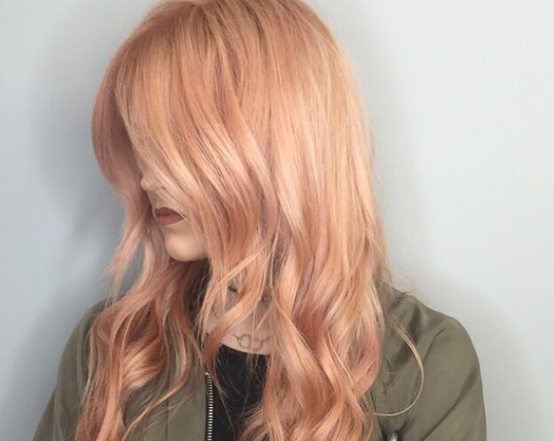 رنگ موی رز گلد