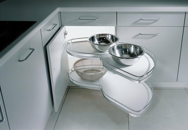 به کمک ۶ ایده کابینت آشپزخانه گوشه را کاربردی کنید