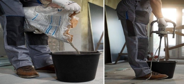 آماده کردن چسب پودری