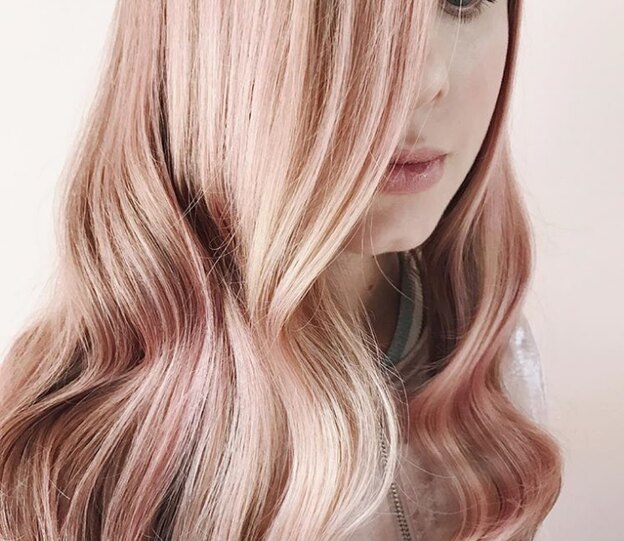 رنگ موی رز گلد