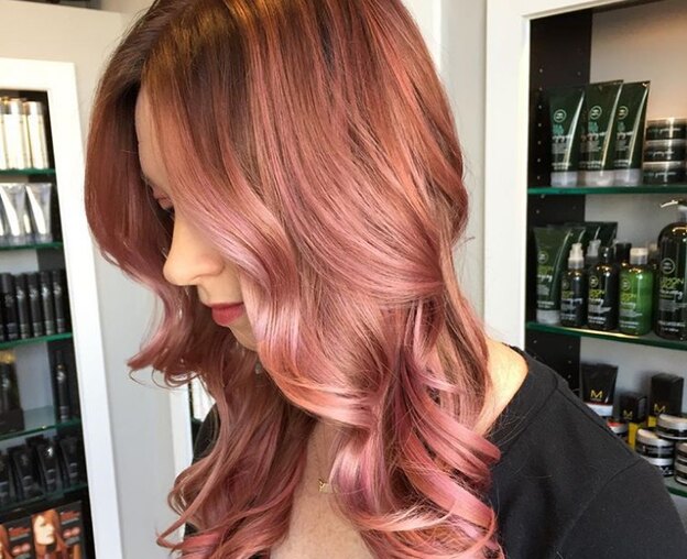 رنگ موی رز گلد