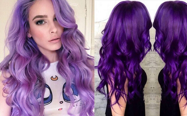 رنگ موی بنفش 