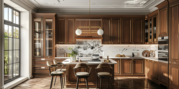 انواع کابینت آشپزخانه لاکچری کلاسیک، نئوکلاسیک و مدرن