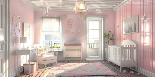 رنگ صورتی اتاق کودک