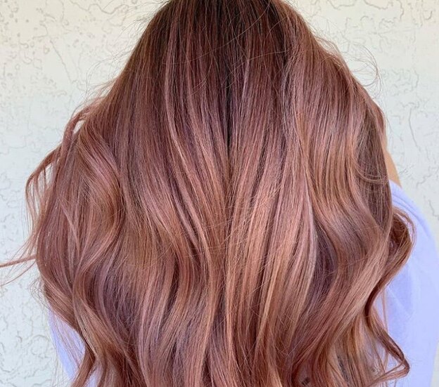 رنگ موی رز گلد