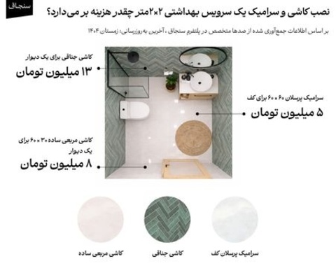 کاشی و سرامیک سرویس بهداشتی چقدر هزینه دارد